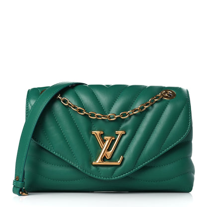 Louis Vuitton Calfskin New Wave Chain Bag MM NM Emerald 1 of 9