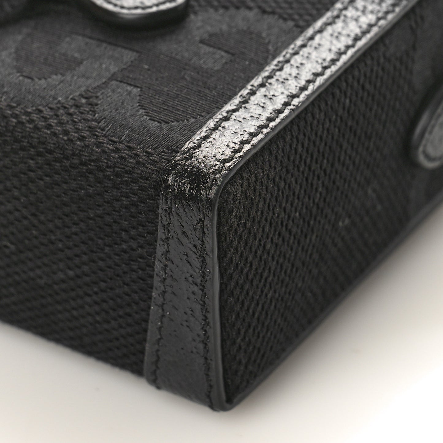 Monogram Jumbo GG Textured Dollar Calfskin Mini Horsebit 1955 Shoulder Bag Black