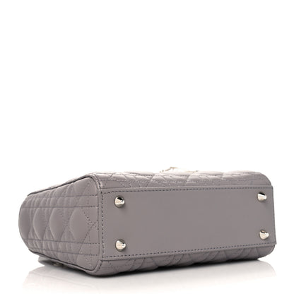 Christian Dior Lambskin Cannage Small My ABCDior Lady Dior Grey 4 of 9