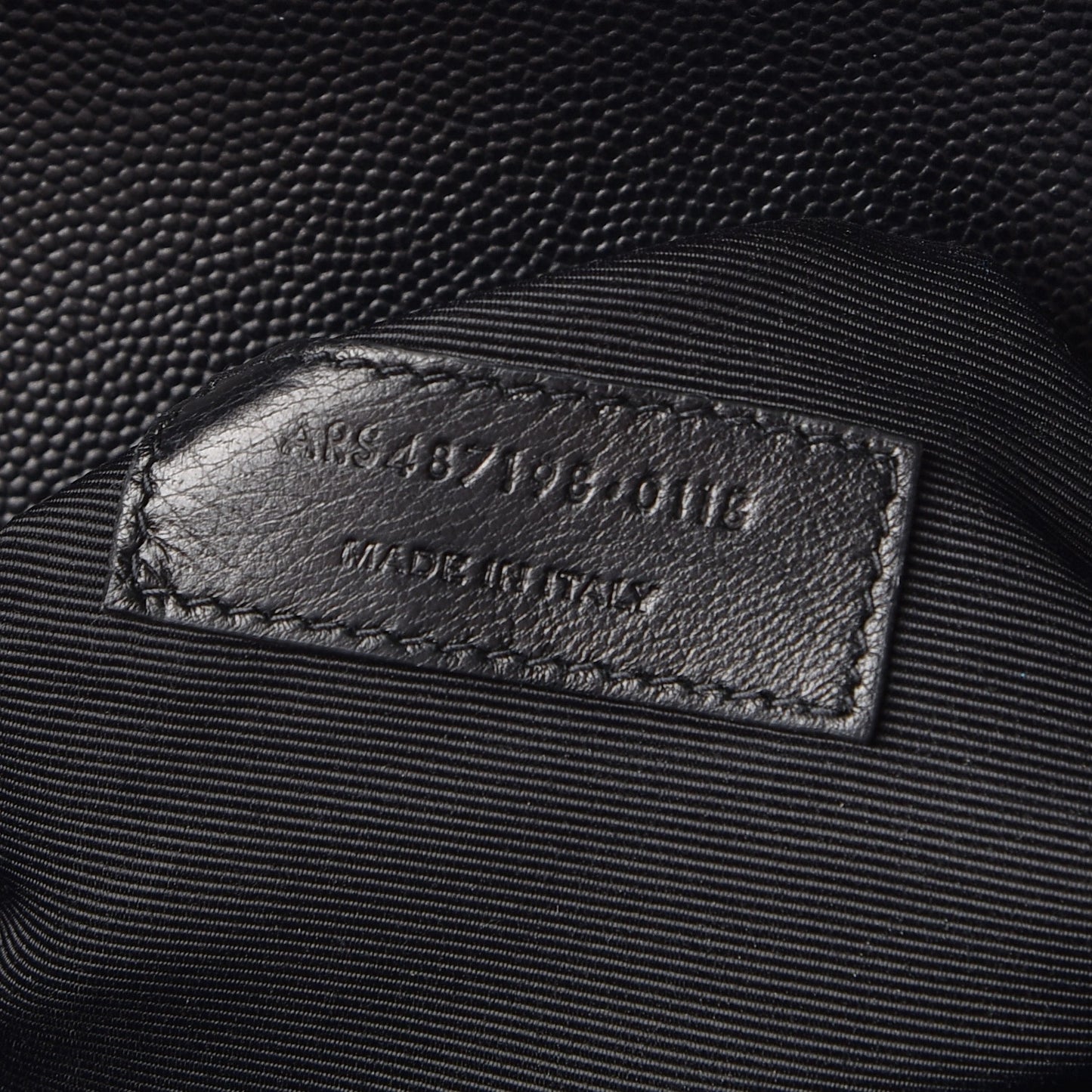 Grain De Poudre Textured Mixed Matelasse Large Triquilt Monogram Satchel Black