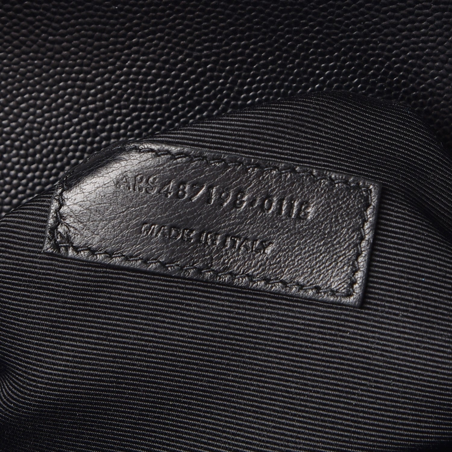 Saint Laurent Grain De Poudre Textured Mixed Matelasse Large Triquilt Monogram Satchel Black 8 of 17