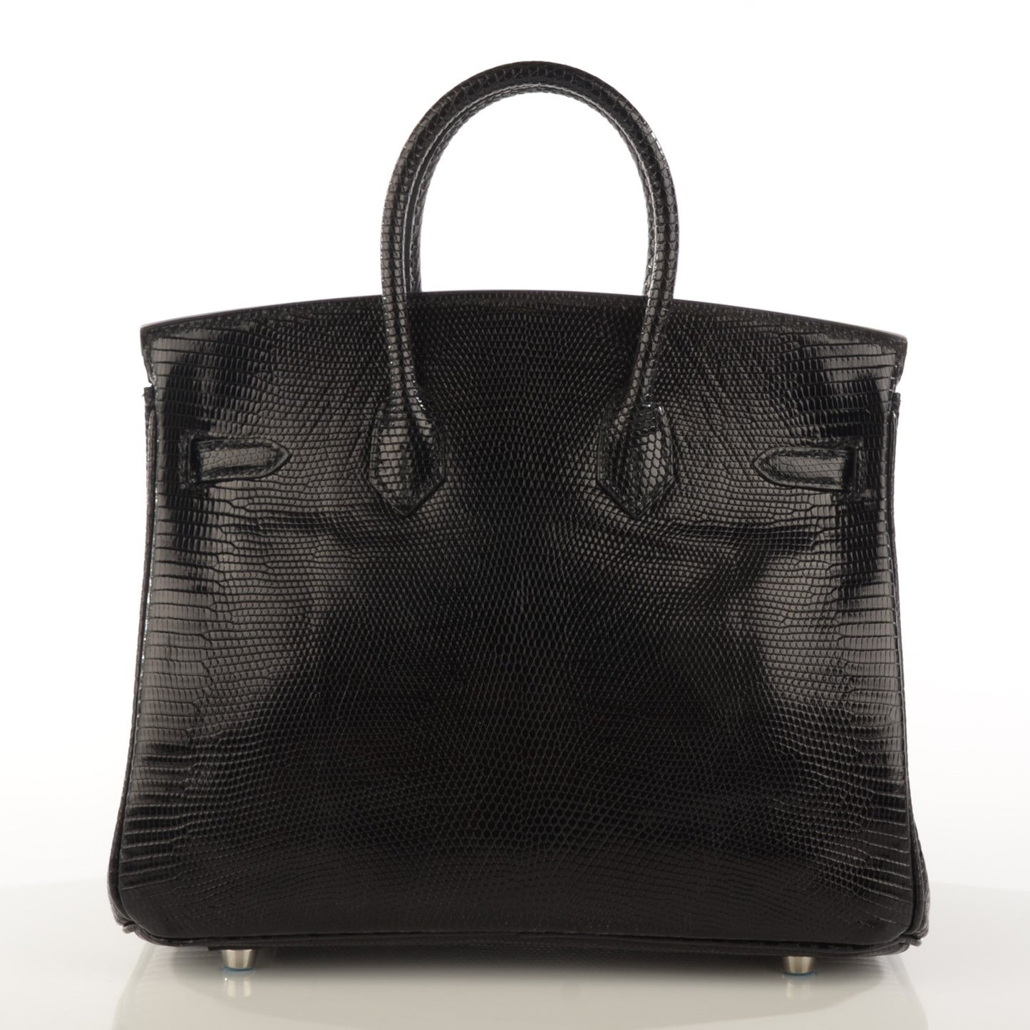 Shiny Lizard Birkin 25 Black