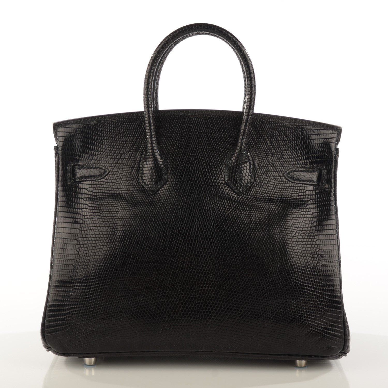 Hermes Shiny Lizard Birkin 25 Black 6 of 22