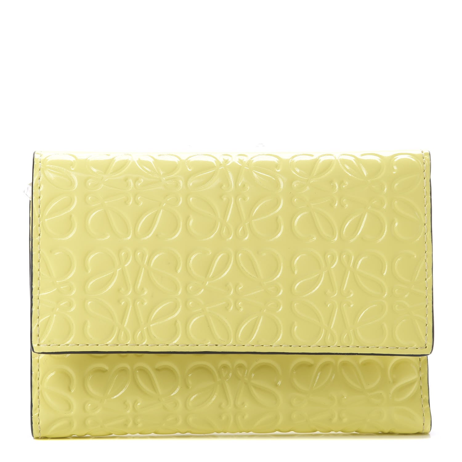 Loewe Calfskin Embossed Small Wallet Yellow 1 of 7