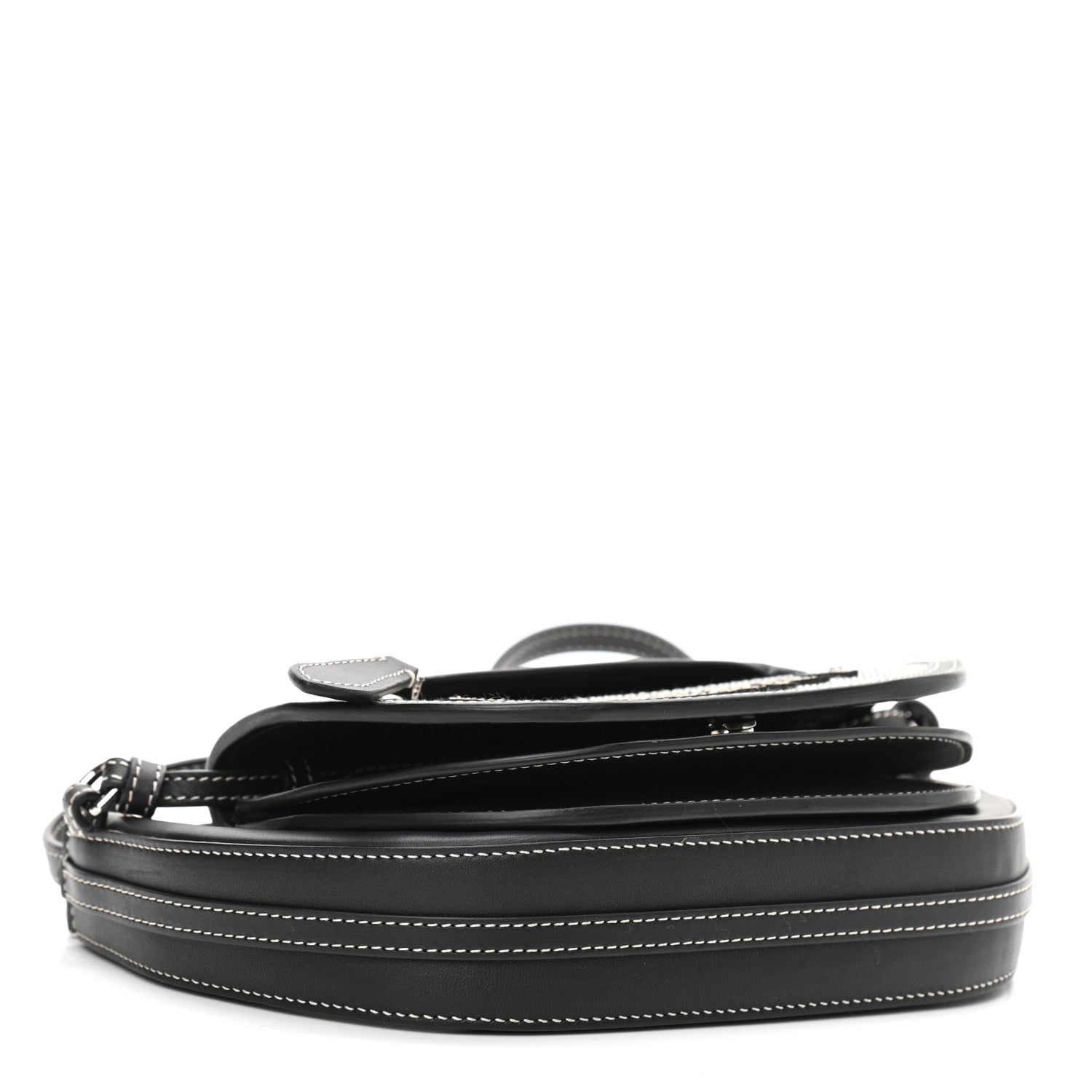 Burberry Canvas Horseferry Print Double Olympia Shoulder Bag Black 4 of 9