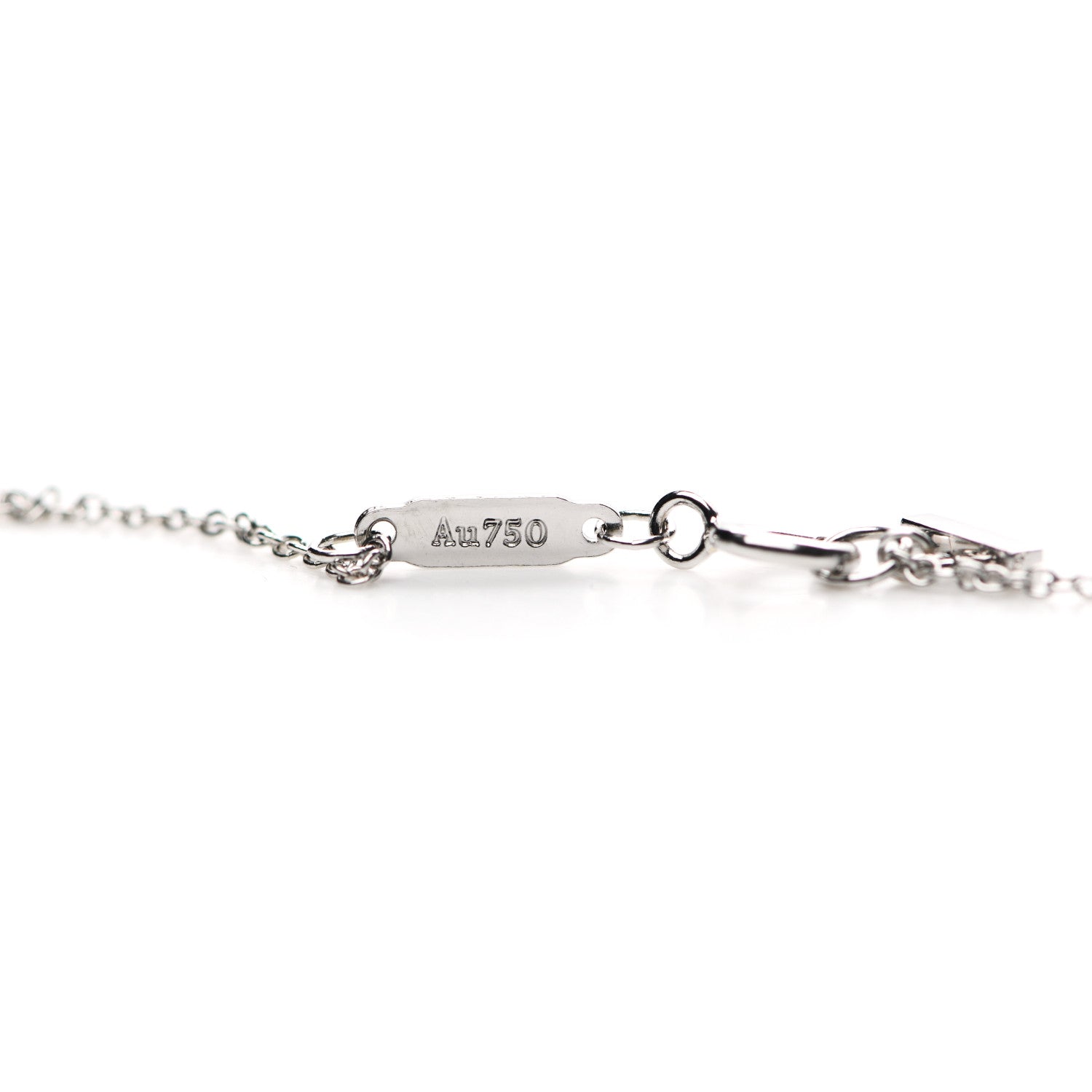 Tiffany 18K White Gold Small T Smile Pendant Necklace 5 of 5