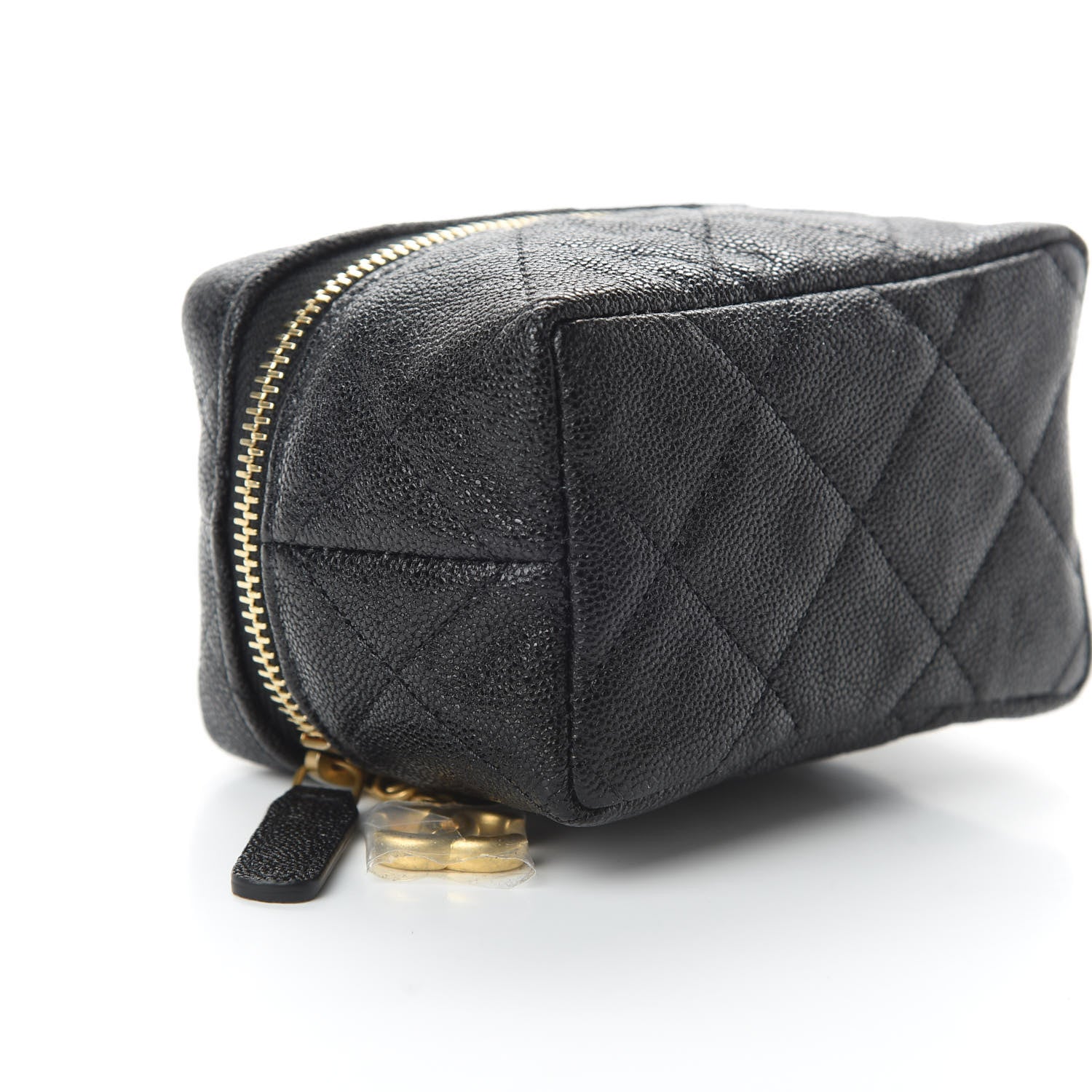 Chanel Caviar Quilted Mini Top Handle Vanity With Chain Black 9 of 11