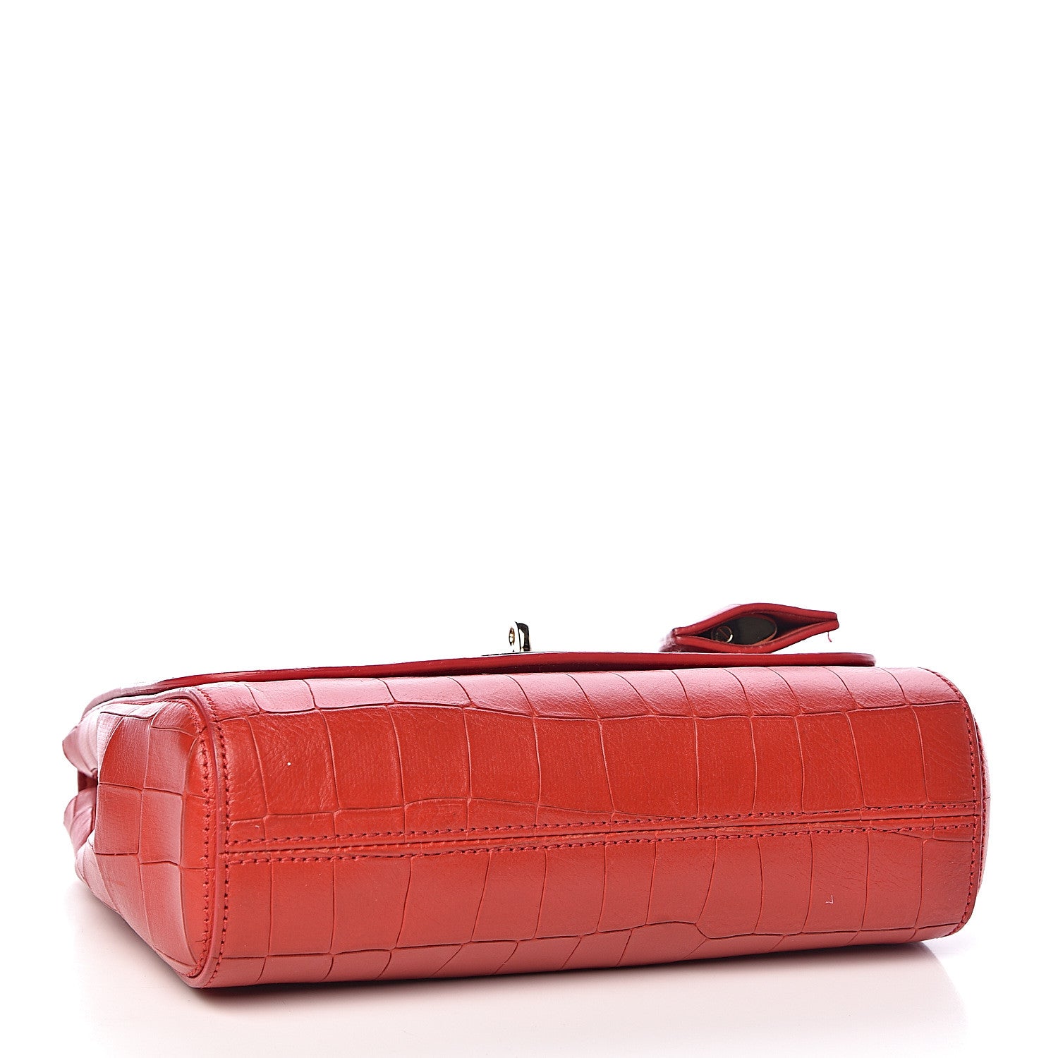 Mulberry Nappa Crocodile Embossed Small Lily Flap Red 4 of 10