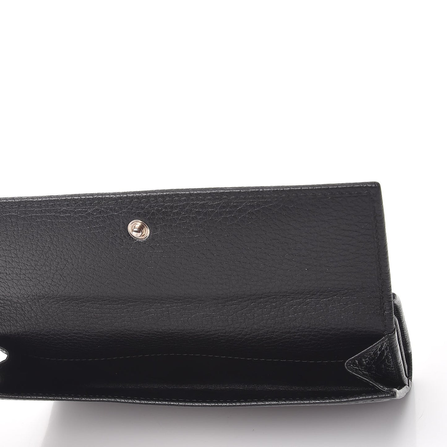 Calfskin Continental Flap Wallet Black