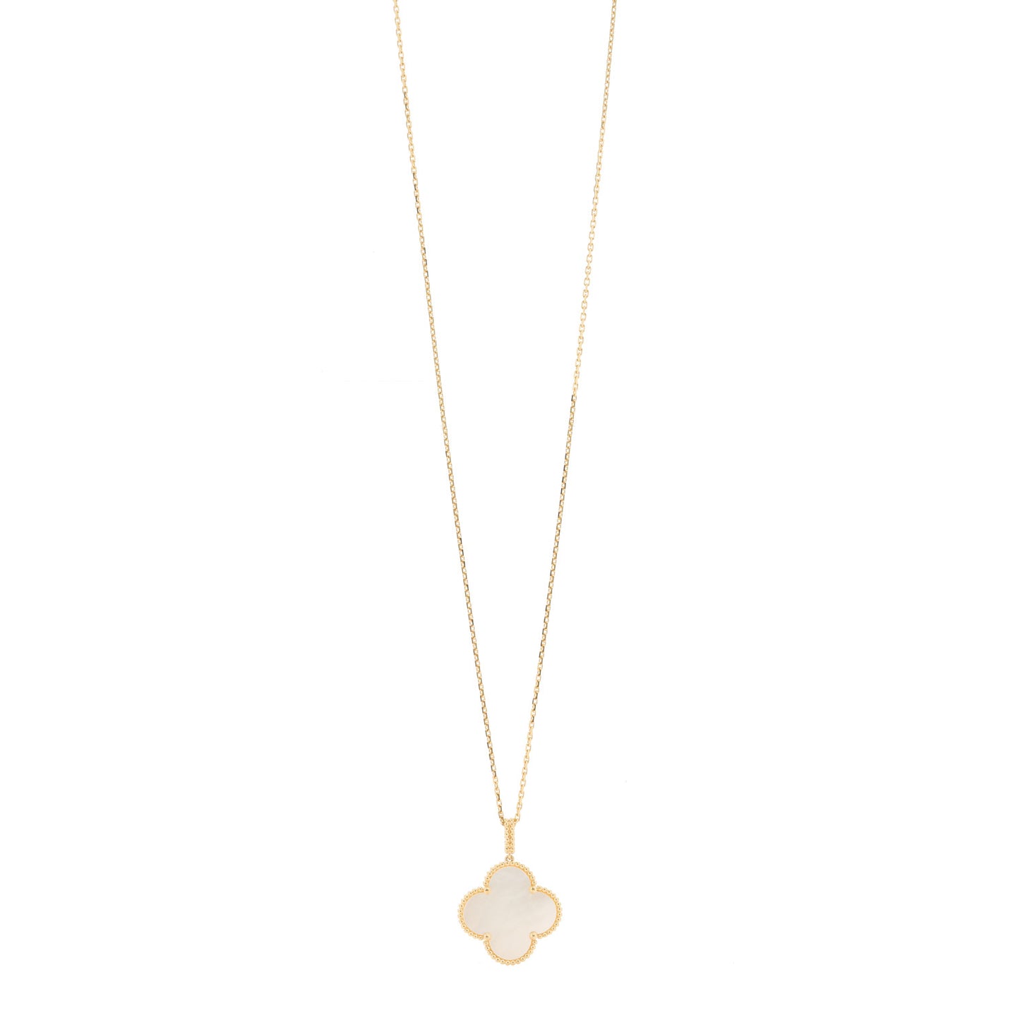 18K Yellow Gold Mother of Pearl Magic Alhambra Long Necklace