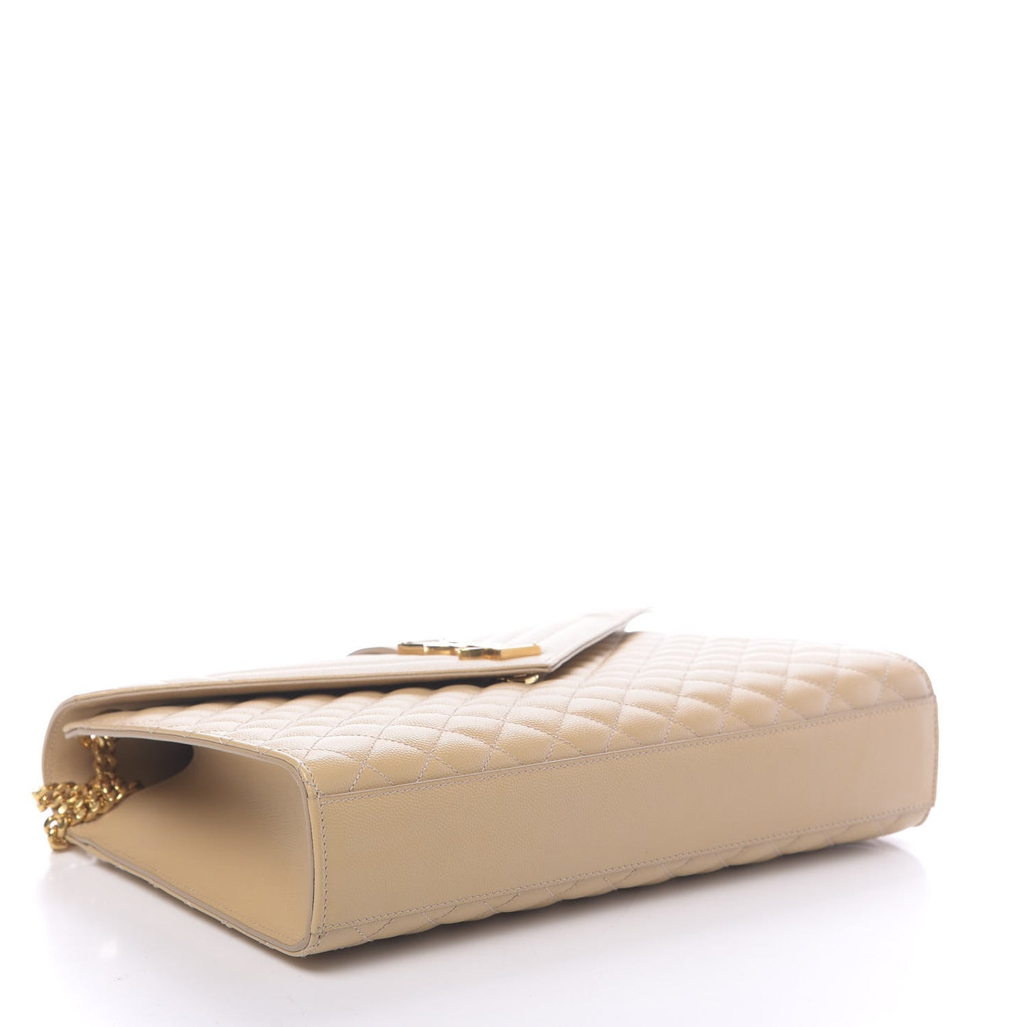 Grain De Poudre Large Tri-Quilt Monogram Satchel Dark Beige