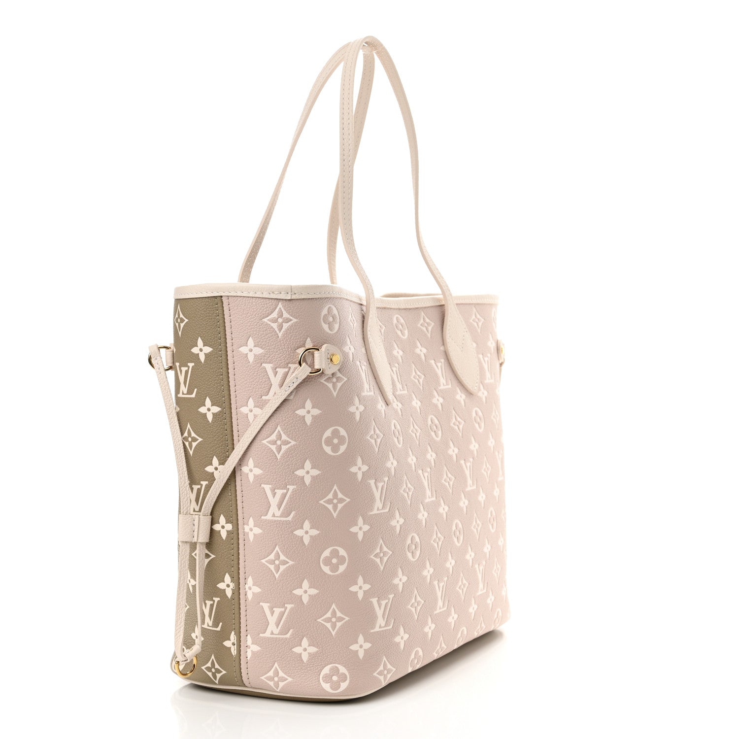 Louis Vuitton Empreinte Monogram Spring In The City Neverfull MM Kaki Beige Cream 4 of 10
