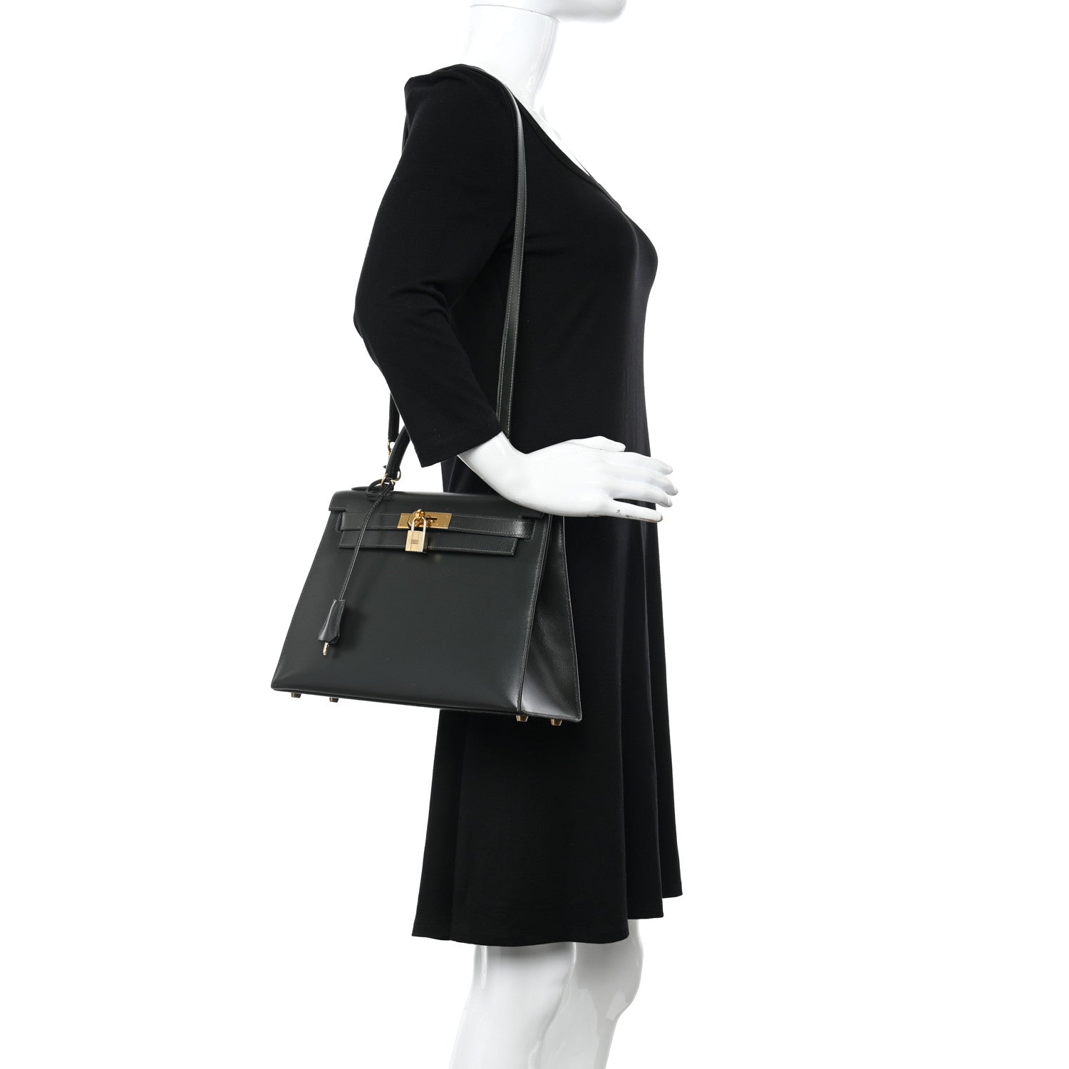 Hermes Box Kelly Sellier 28 Vert Fonce 2 of 25