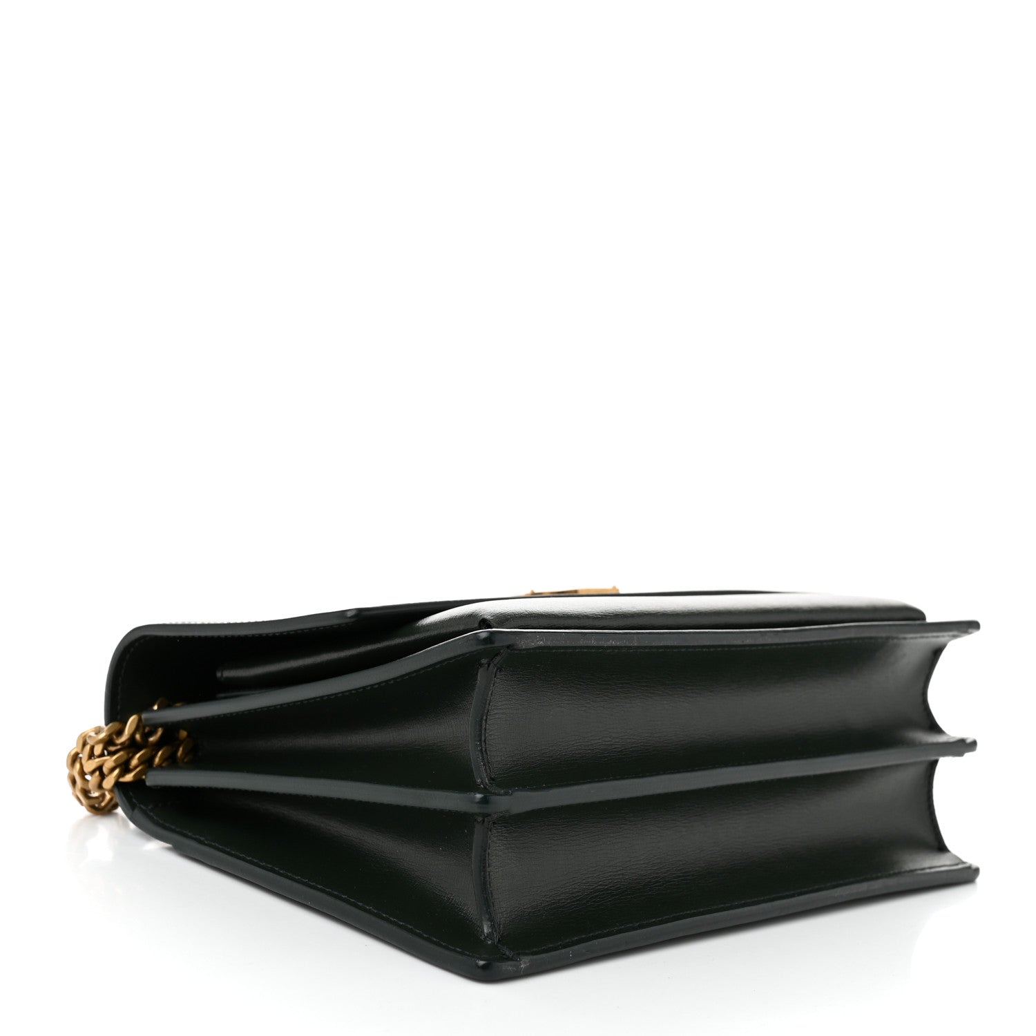 Saint Laurent Smooth Calfskin Medium Monogram Sunset Satchel Vert Kaki 4 of 10