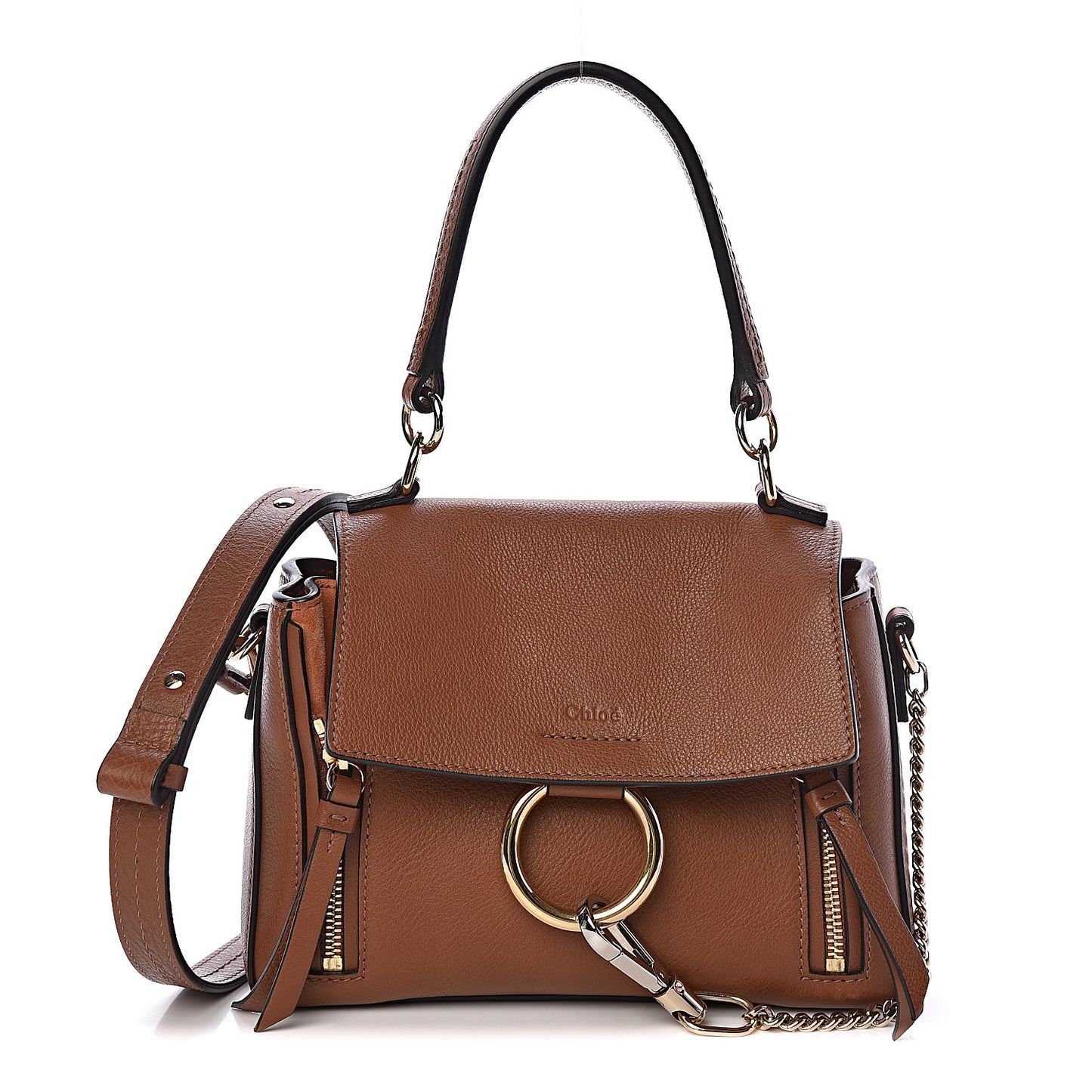 Calfskin Mini Faye Day Shoulder Bag Tan