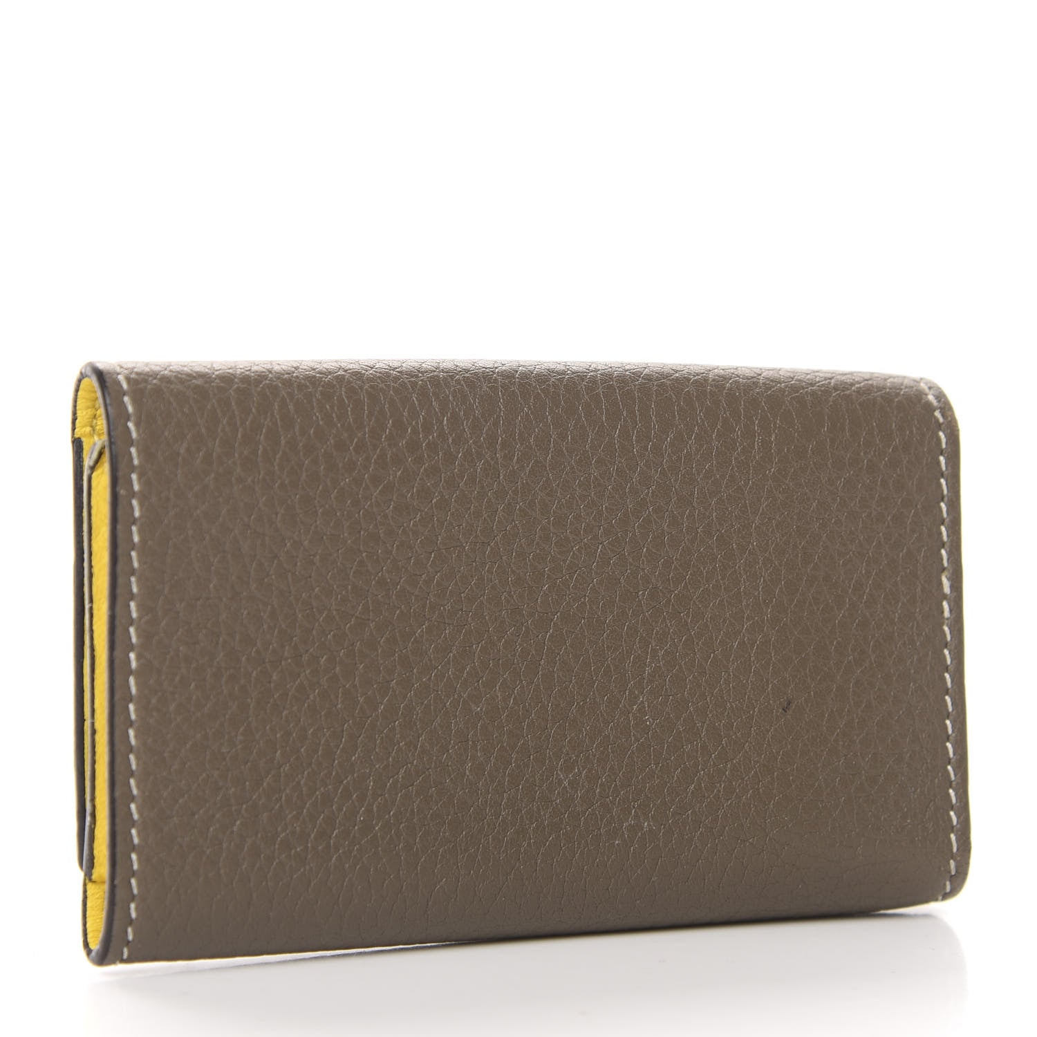 Celine Drummed Calfskin Key Case Souris 3 of 8