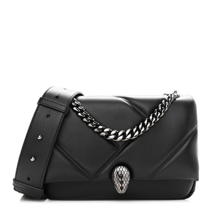 Bulgari Calfskin Matelasse Serpenti Cabochon Crossbody Bag Black 1 of 10