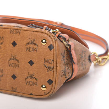 MCM Visetos Crossbody Flap Messenger Cognac Orange 11 of 12