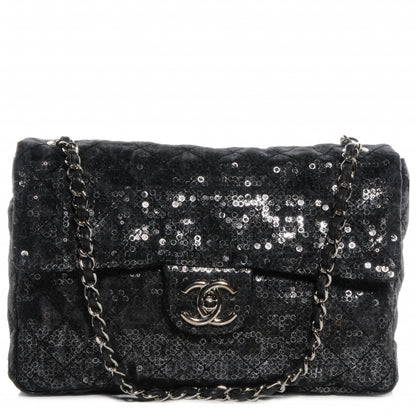 Chanel Hidden Sequin Maxi Flap Black 1 of 8