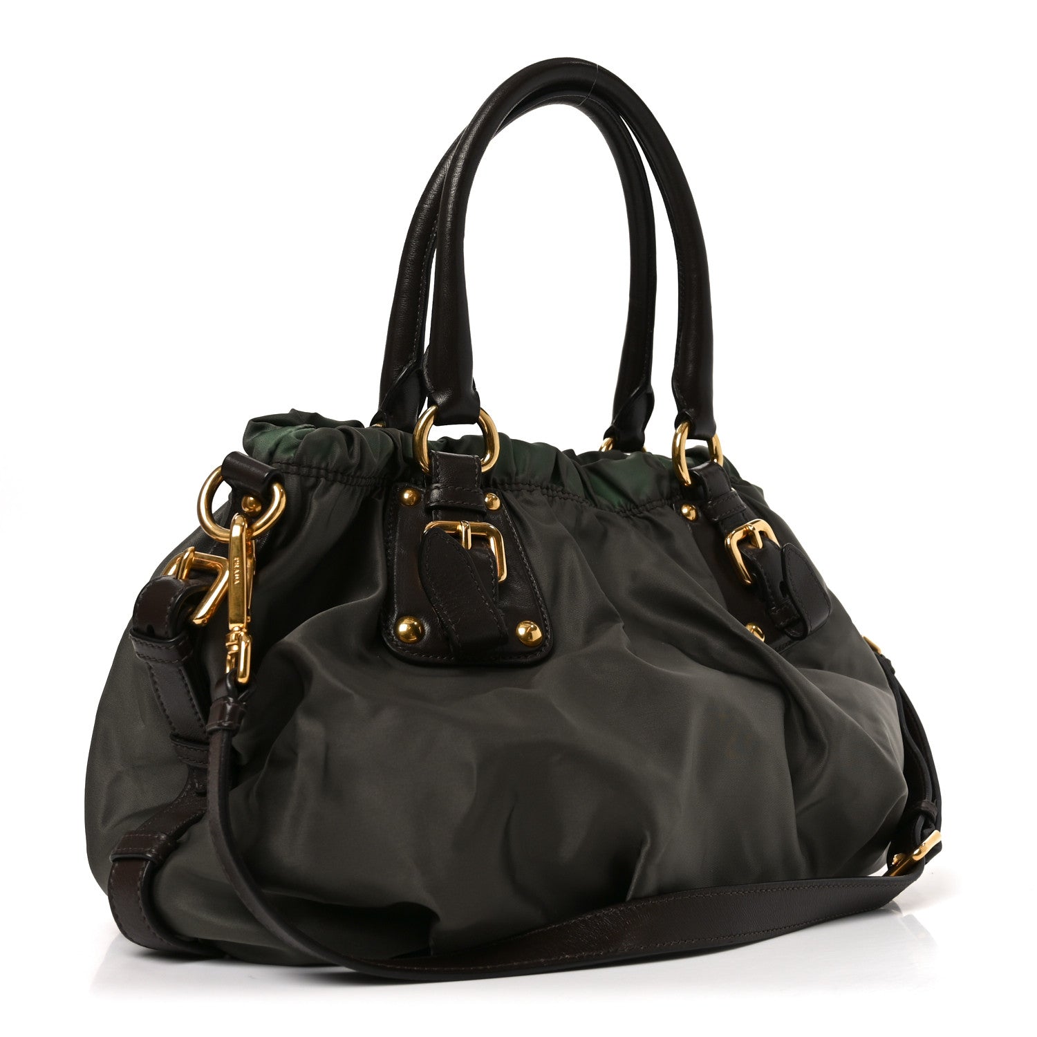 Prada Tessuto Nylon Jacquard Logo Tote Bruciato Sughero 1867701
