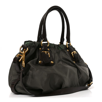 Prada Tessuto Nylon Jacquard Logo Tote  Bruciato Sughero 3 of 9