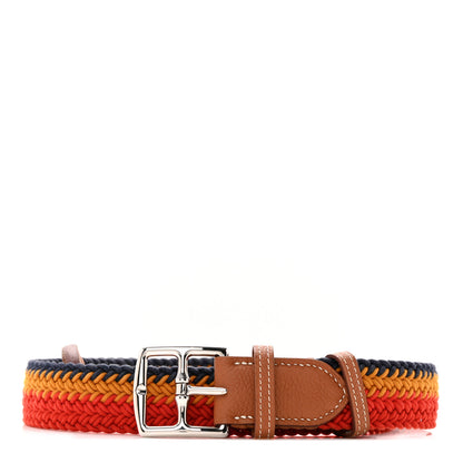 Hermes Taurillon Clemence Woven Rocabar Etriviere Belt 90 36 Multicolor 1 of 5