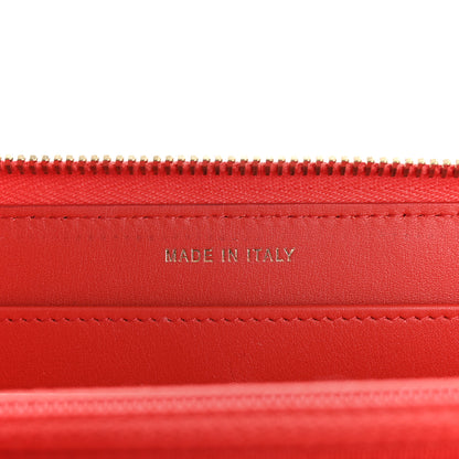 Chanel Snakeskin Large Gusset Zip Around Wallet Red 7 of 12