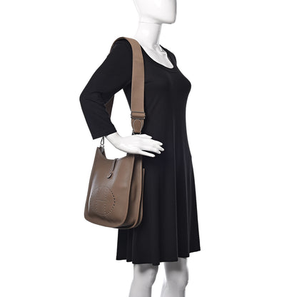 Hermes Taurillon Clemence Evelyne III PM Etoupe 2 of 11