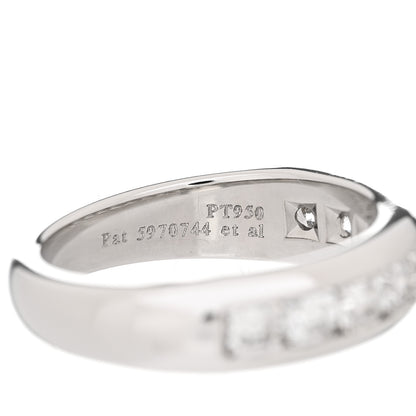 Tiffany Platinum Diamond Princess Lucida Half Circle Wedding Band Ring 50 5.5 5 of 6