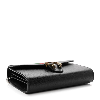 Gucci Calfskin Web Mini Dionysus Chain Wallet Black 4 of 10