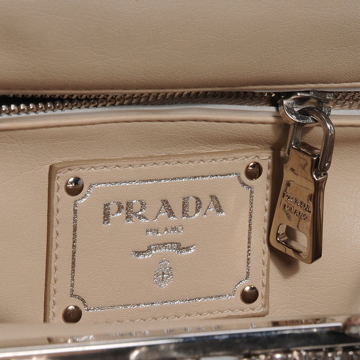 Spazzolato Crystal Encrusted Clutch White