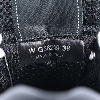 Chanel Mesh Suede Calfskin Grained Calfskin Womens CC Sneakers 38 White Black 8 of 9