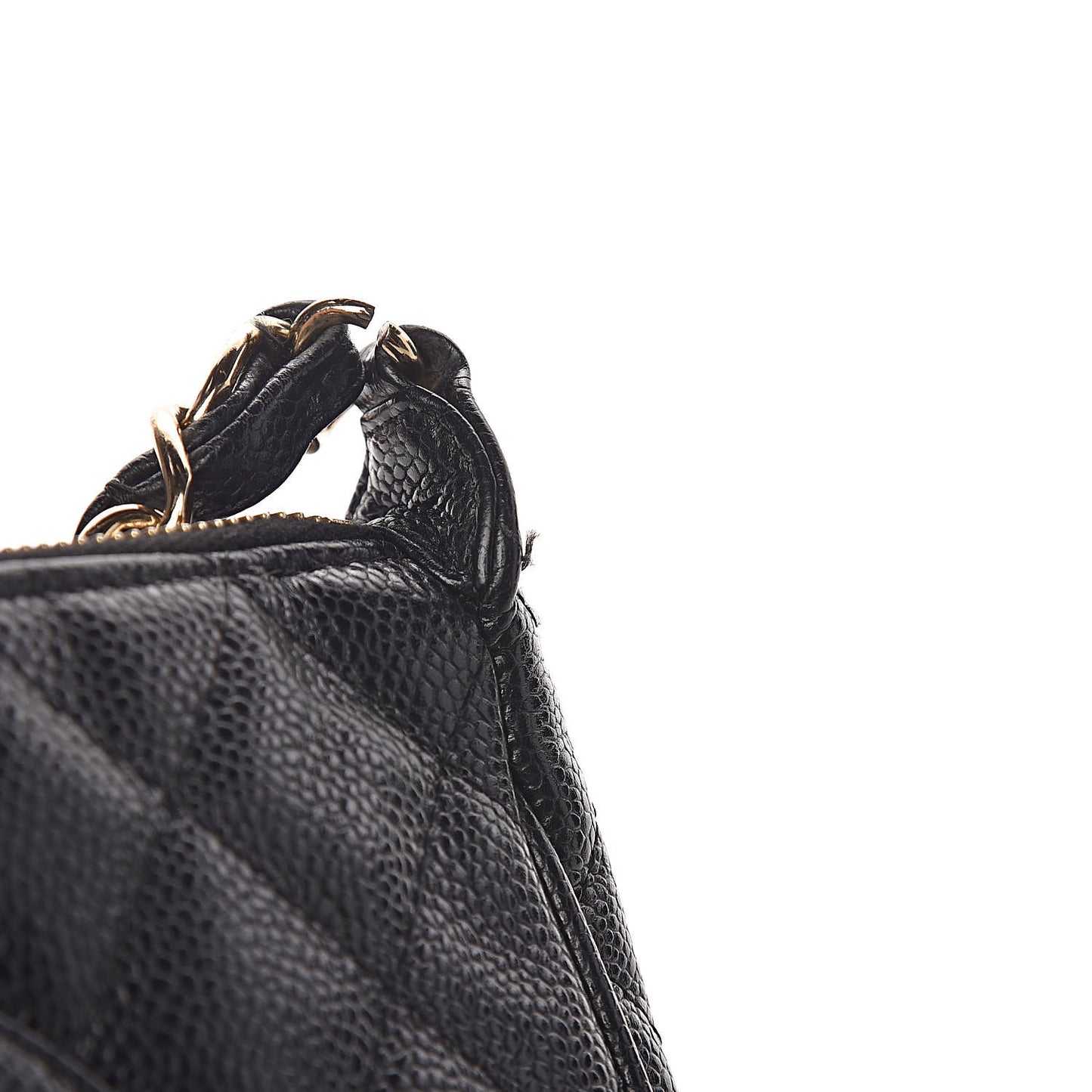 Caviar Quilted CC Shoulder Bag Black