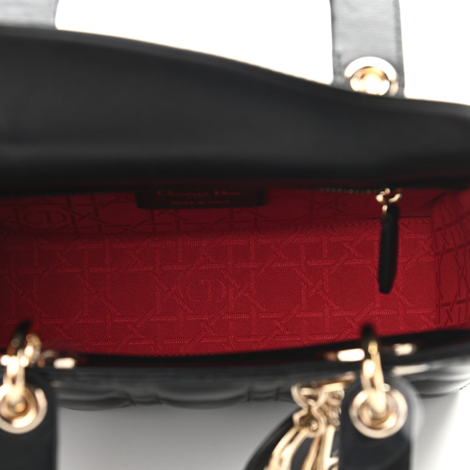 Christian Dior Lambskin Cannage Small Lucky Badges My Lady Dior Black 5 of 12