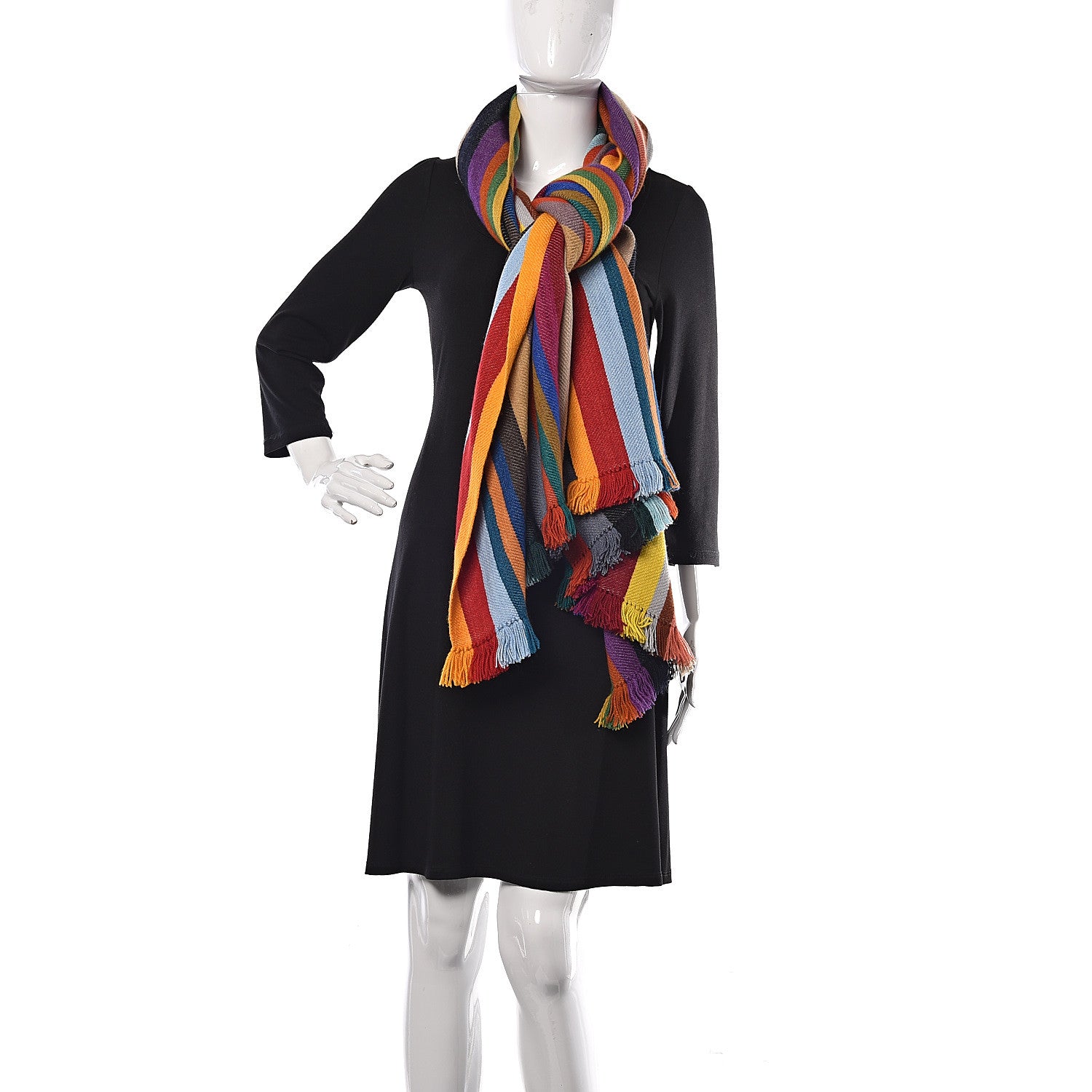 Hermes Cashmere Rainbow Stole Multicolor 2 of 5