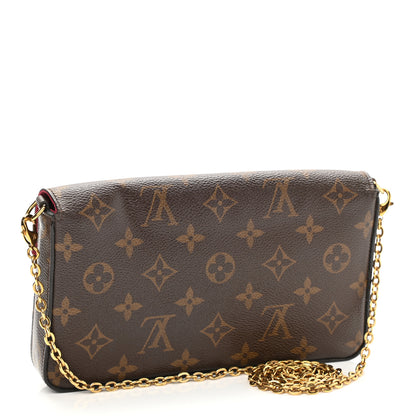 Louis Vuitton Monogram Pochette Felicie Chain Wallet Fuchsia 4 of 9
