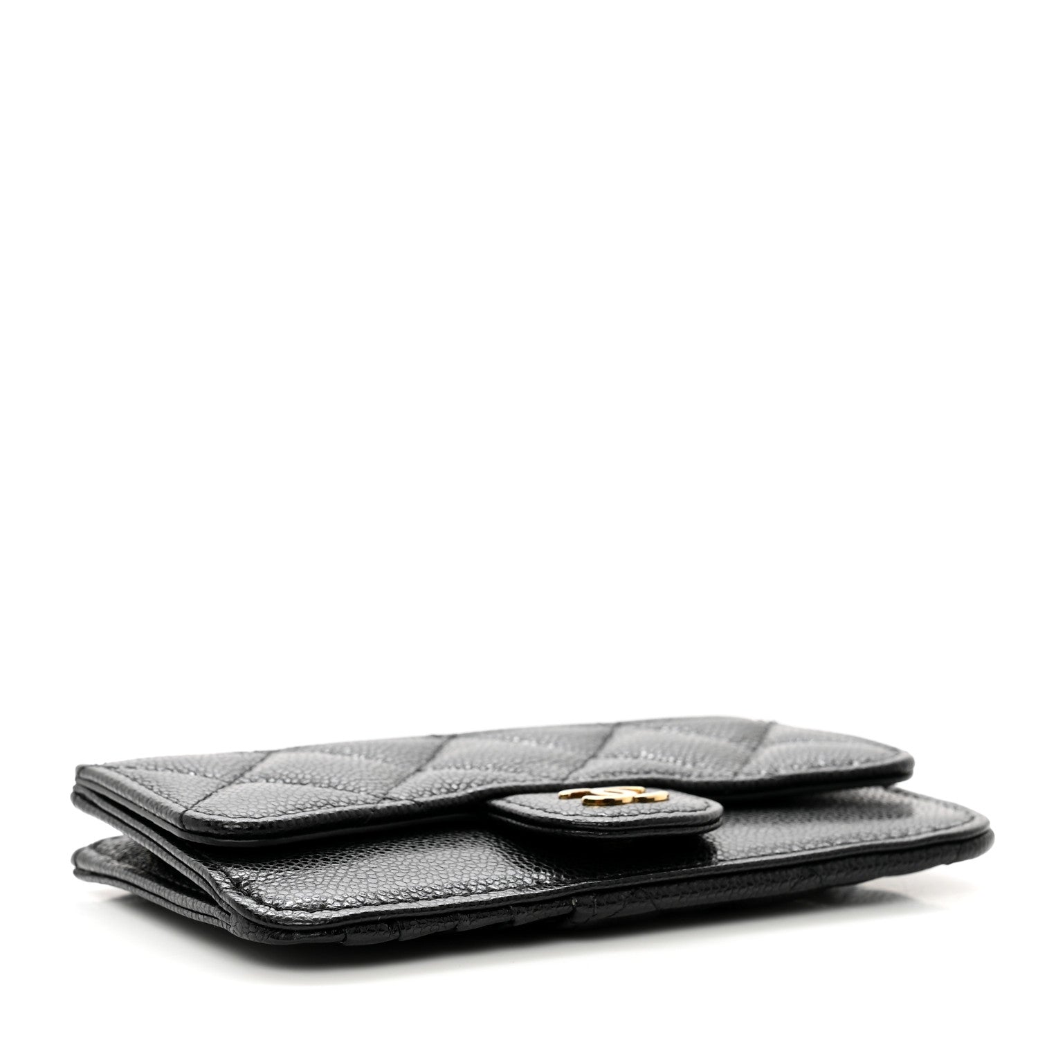Chanel Caviar Quilted Flap Zip Card Holder Black 4 of 8