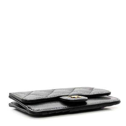 Chanel Caviar Quilted Flap Zip Card Holder Black 4 of 8
