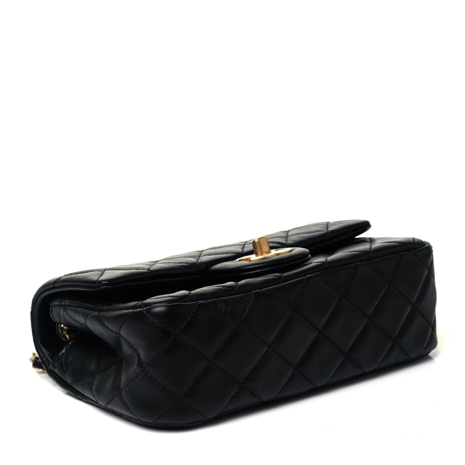 Chanel Lambskin Quilted Mini Rectangular Pearl Crush Flap Black 4 of 10