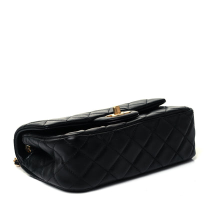 Chanel Lambskin Quilted Mini Rectangular Pearl Crush Flap Black 4 of 10