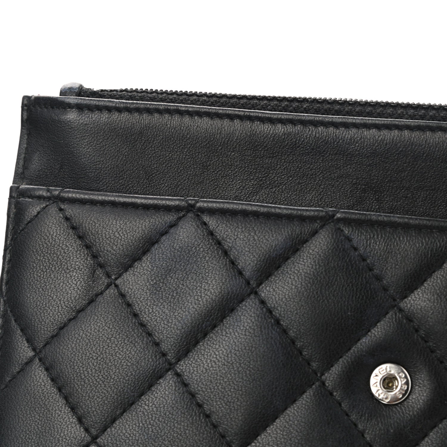 Chanel Lambskin Quilted Wallet On Chain WOC Black 12 of 13