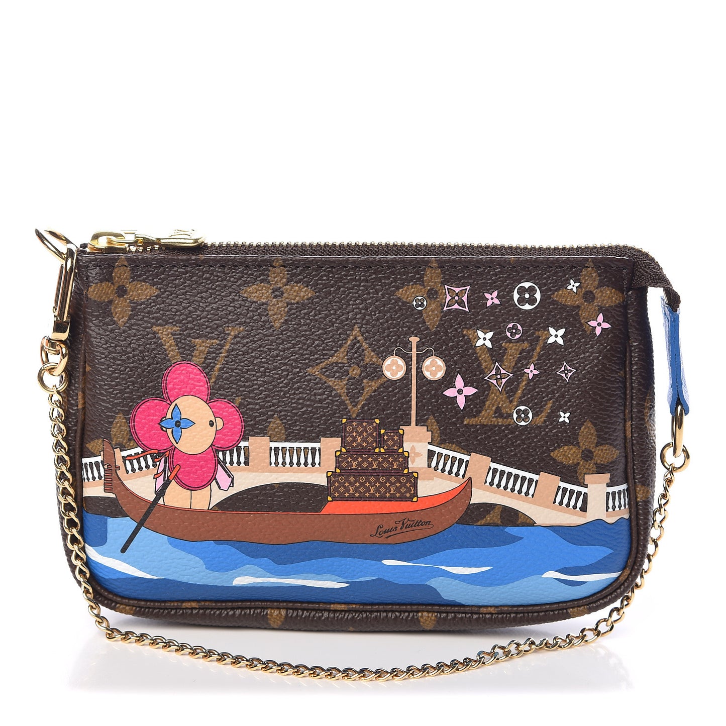 Monogram 2019 Christmas Animation Mini Venice Pochette Accessories Blue