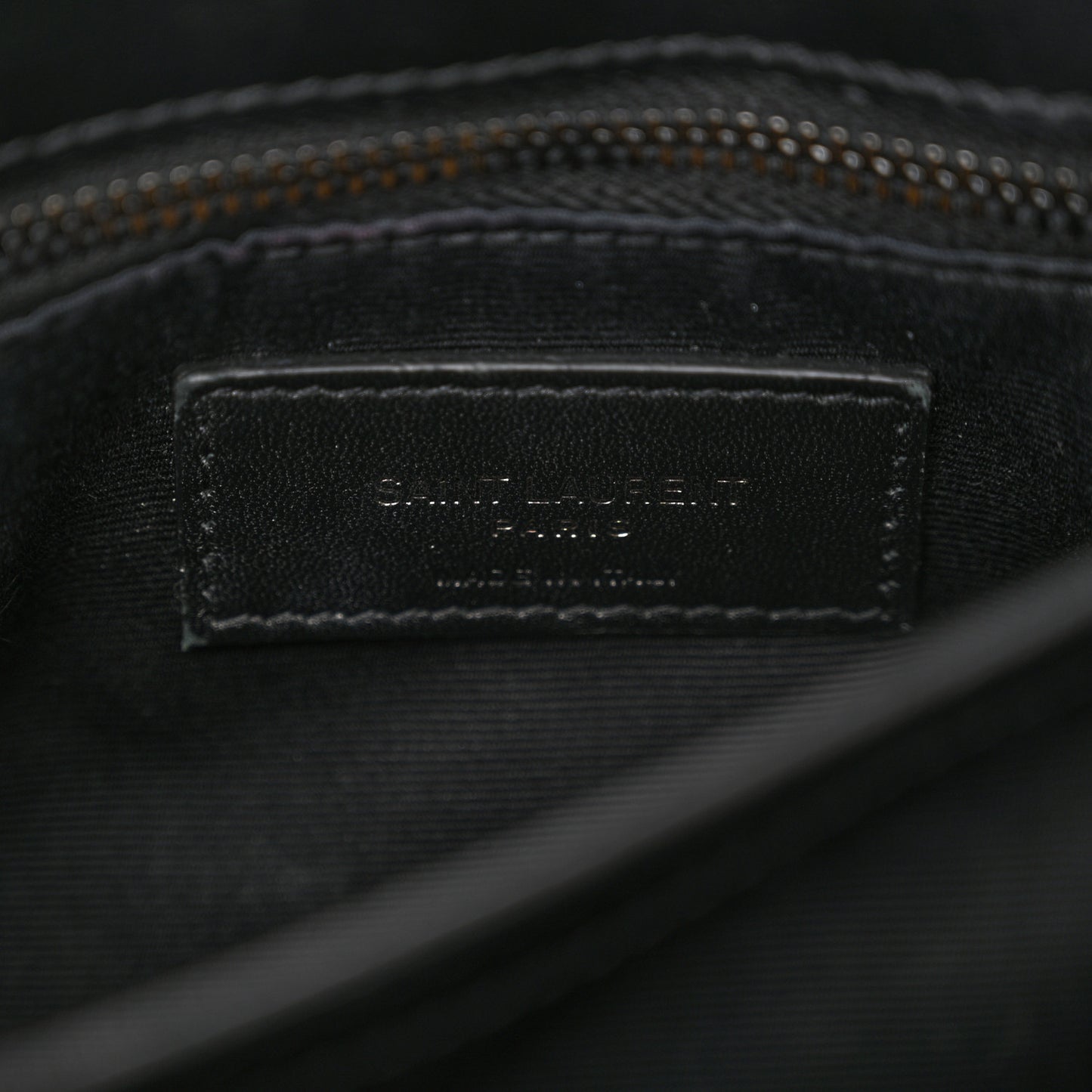 Calfskin Y Quilted Monogram Monochrome Toy Loulou Crossbody Bag Black