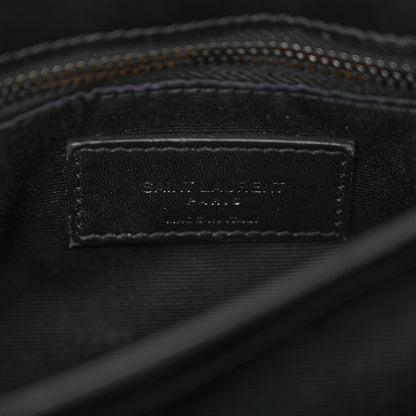 Saint Laurent Calfskin Y Quilted Monogram Monochrome Toy Loulou Crossbody Bag Black 6 of 15