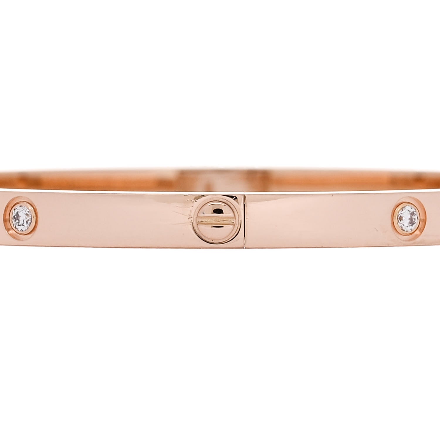 Cartier 18K Pink Gold 6 Diamond Small LOVE Bracelet 16 4 of 8