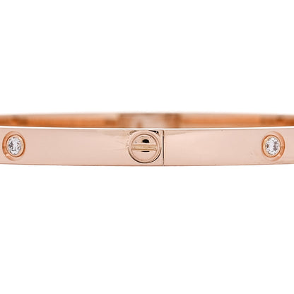 Cartier 18K Pink Gold 6 Diamond Small LOVE Bracelet 16 4 of 8