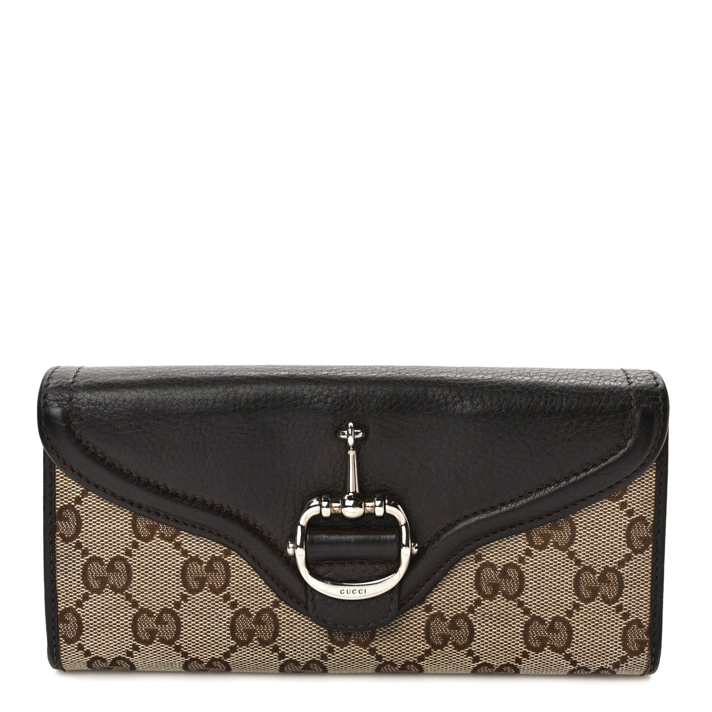 Monogram Horsebit Flap Continental Wallet Brown