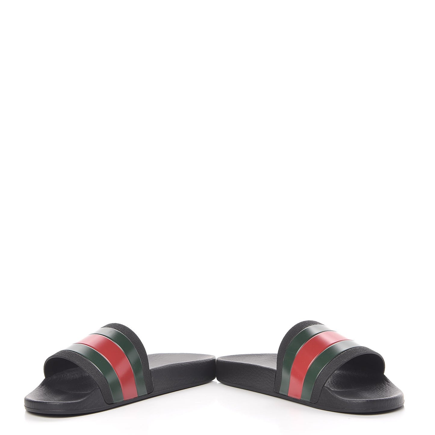 Rubber Web Mens Pool Slide Sandals 6 Black Green Red
