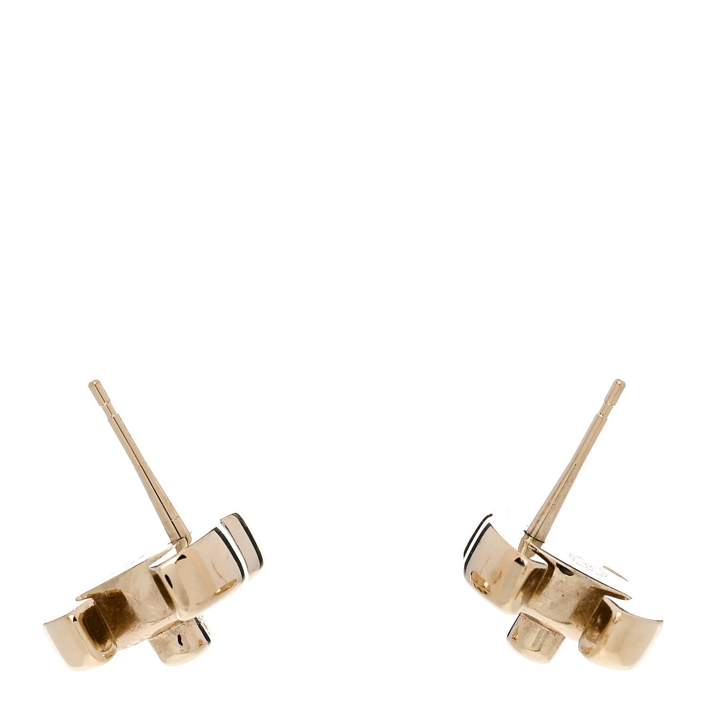 Metal CC Turnlock Earrings Gold