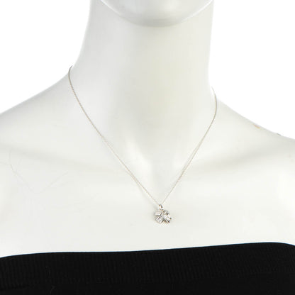 Tiffany 18K White Gold Diamond Signature X Pendant Necklace 2 of 6